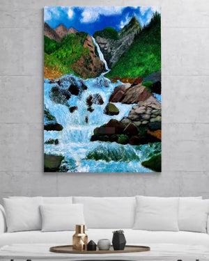 2Pc SWAT Nature Painting on Canvas | Handmade Oil Painting-Painting-BEESARI