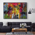 Contemporary Abstract Canvas Wall Art – Multi-Color Digital Print – Modern Ready-to-Hang Home Decor