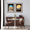 Lahore Landmarks Seen Through Arches (2 Panel) Travel Wall Art