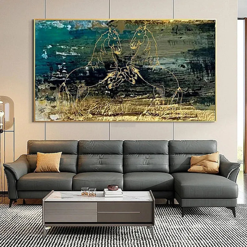Abstract Horse Painting || Handmade Painting| Home Decor | Wall Decor-Painting-BEESARI