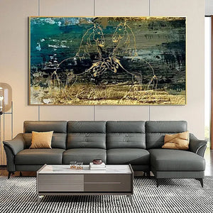 Abstract Horse Painting || Handmade Painting| Home Decor | Wall Decor-Painting-BEESARI