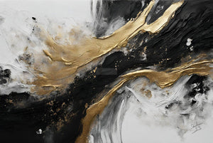 Black & White | Minimalist Textured Abstract Painting | Home Decor | Wall Decor-Painting-BEESARI