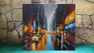 Cityscape Painting || Handmade Oil Painting | Modern Abstract Art | Home Decor | Wall Decor-Painting-BEESARI