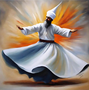 Dervish Painting | Sufism | Handmade Painting | Home Decor | Wall Decor-Painting-BEESARI