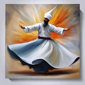 Dervish Painting | Sufism | Handmade Painting | Home Decor | Wall Decor-Painting-BEESARI