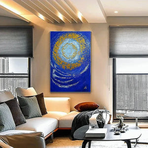 Golden Fish | Ayat-e-kareema | Gold Foil Handmade Painting | Home Decor-Painting-BEESARI