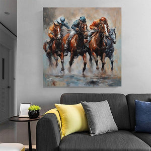 Horse Painting on Canvas || Original Oil Painting | Handmade Painting | Home Decor-Painting-BEESARI