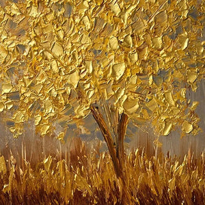 Luxurious Gold Tree Painting | Textured Abstract Art | Handmade Painting | Home Decor-Painting-BEESARI