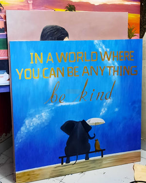 Motivational Quote Wall Art || Handmade Painting | Home Decor | Wall Decor-Painting-BEESARI