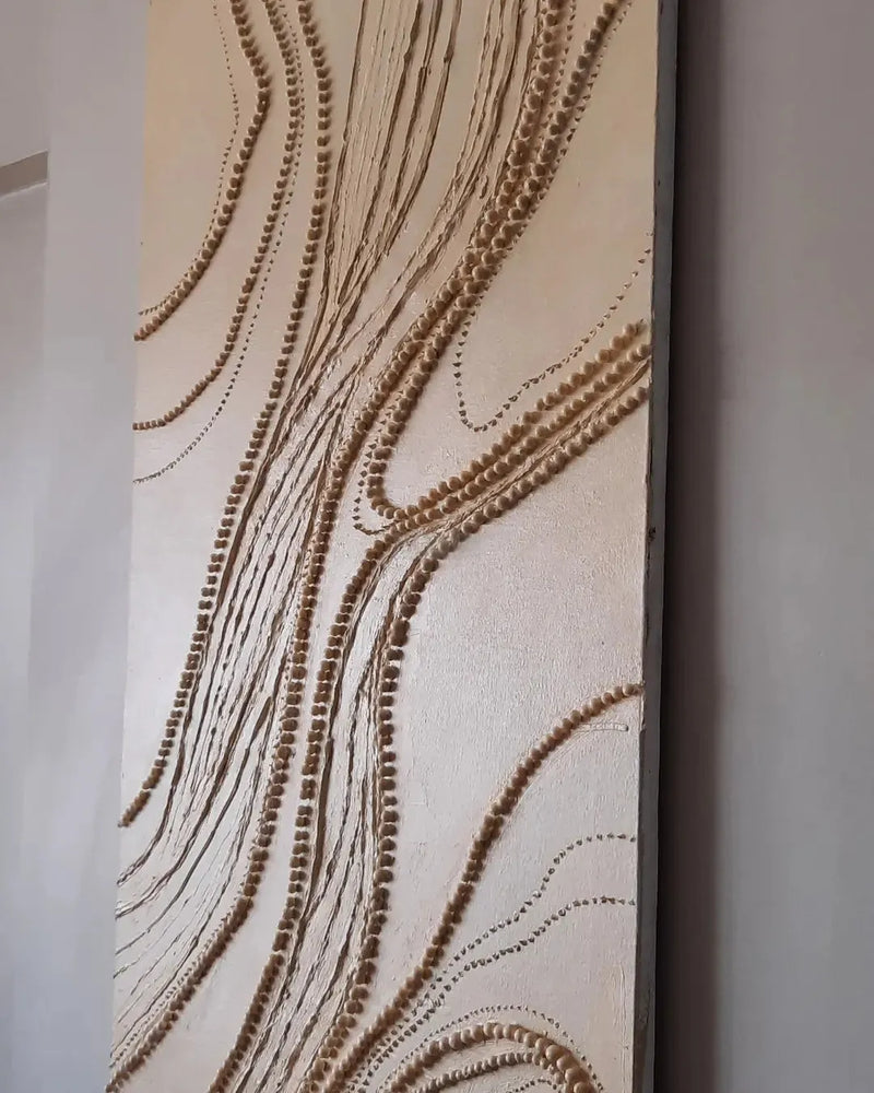 Pearl Textured Painting | Acrylic on Canvas | Home Decor | Wall Decor-Painting-BEESARI
