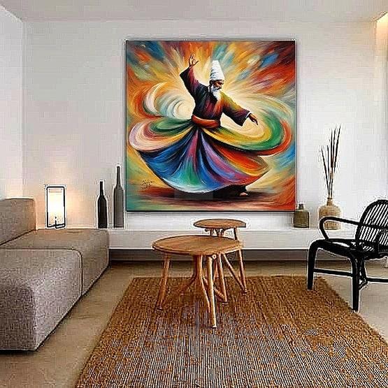 SUFI ART | Sufism | Handmade Painting | Home Decor | Wall Decor-Painting-BEESARI