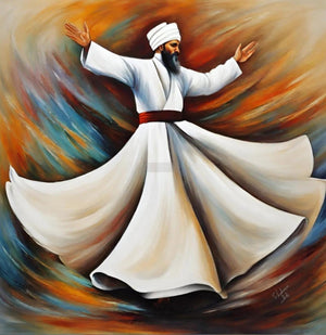 Sufi Artwork | Sufism | Handmade Painting | Home Decor | Wall Decor-Painting-BEESARI