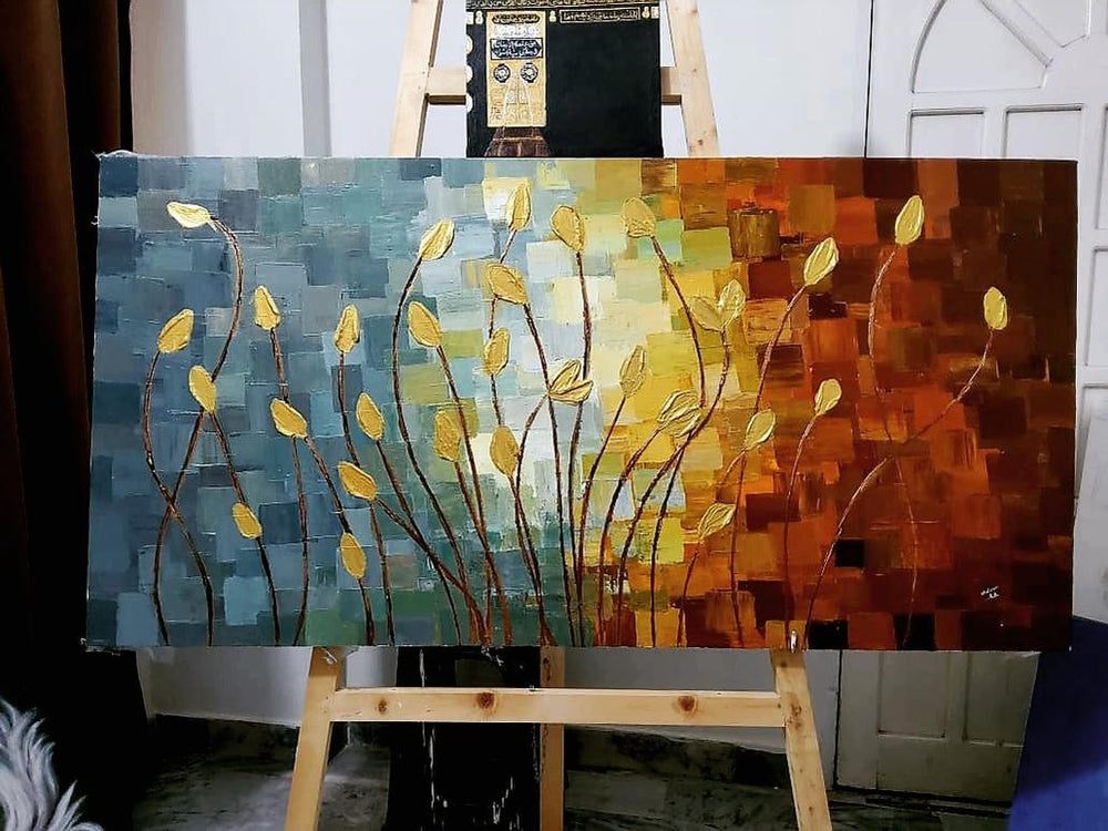 Textured Tropical Abstract Art | Handmade Painting | Home Decor-Painting-BEESARI