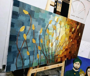Textured Tropical Abstract Art | Handmade Painting | Home Decor-Painting-BEESARI