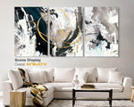 Wall Decor Living Room Modern Canvas Wall Art Extra Large Abstract Artwork Office Decor Black White Wall Painting Handmade Textured Painting for Dining Room Home Wall Decoration