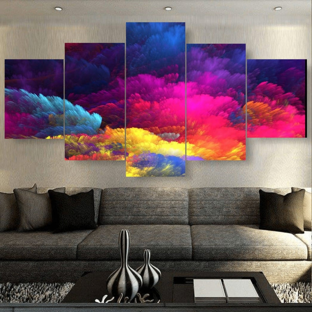 5-Panel Modern Abstract Canvas Wall Art – Ready-to-Hang Home Decor Set