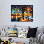 Modern Abstract Canvas Wall Art – Black & Gold Digital Print – Ready-to-Hang Contemporary Home Decor