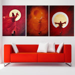 3-Panel Modern Abstract Canvas Wall Art Set – Vibrant Multicolor Digital Print – Ready-to-Hang Home & Office Decor