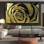 GOLD ROSE Painting | Abstract Art | Handmade Painting | Home Decor