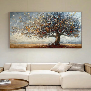 Original oil painting on Canvas, Tree of Life Wall Art, Nature inspired oil painting, Large textured painting, Hand-painted Canvas Art