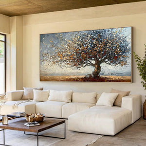 Original oil painting on Canvas, Tree of Life Wall Art, Nature inspired oil painting, Large textured painting, Hand-painted Canvas Art