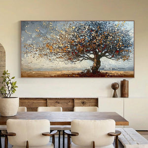 Original oil painting on Canvas, Tree of Life Wall Art, Nature inspired oil painting, Large textured painting, Hand-painted Canvas Art