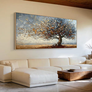 Original oil painting on Canvas, Tree of Life Wall Art, Nature inspired oil painting, Large textured painting, Hand-painted Canvas Art