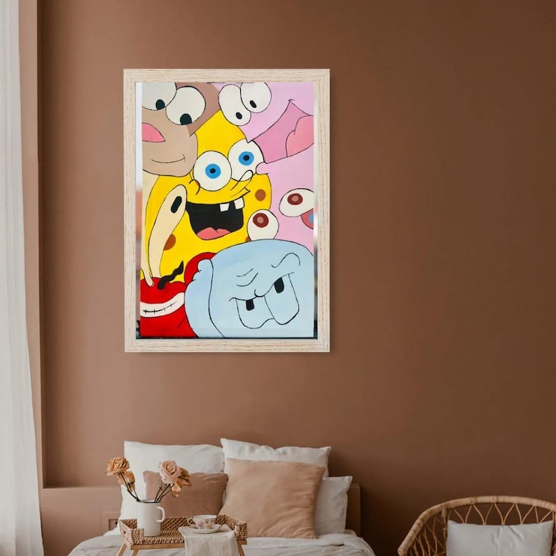 Handmade Canvas Cartoon Art-For kids rooms and house decor